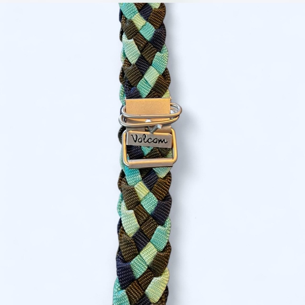 Volcom Green and Brown Braided Belt